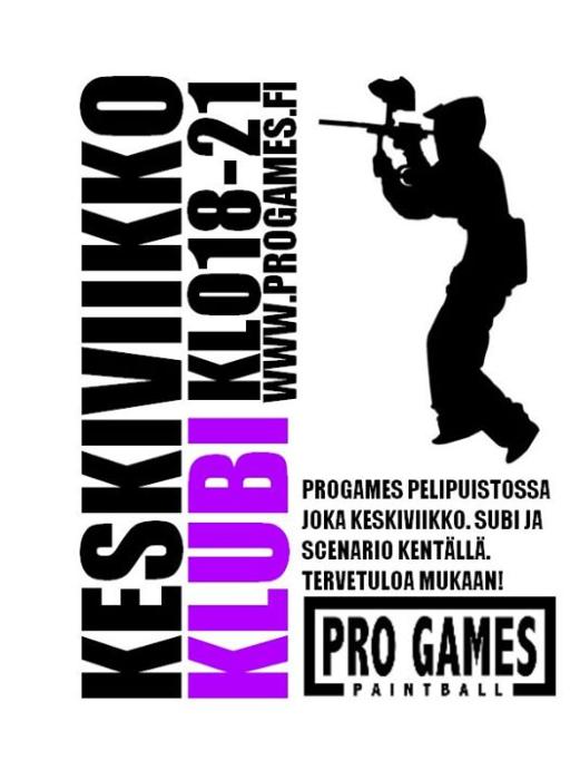 Avoimet paintball pelit aikuisille keskiviikkoisin ProGamesin paintball centerissä