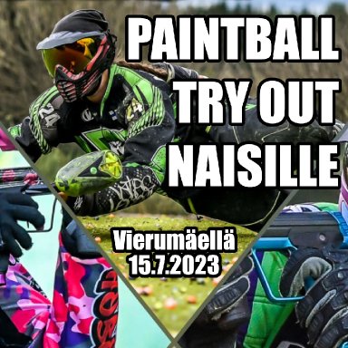 Paintball Try Out naisille ja tytöille