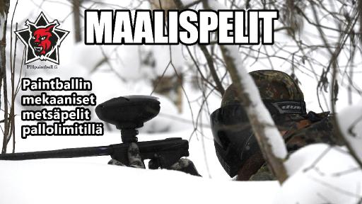 Maalispelit - Avoimet paintballin talvipelit Heinolassa