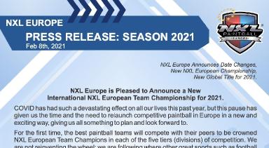 NXL Europe 2021 kahteen turnaukseen