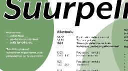 Suurpeli aikataulut ja s&auml;&auml;nn&ouml;t 2023