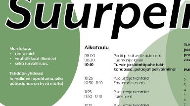 Suurpeli aikataulut ja s&auml;&auml;nn&ouml;t 2023