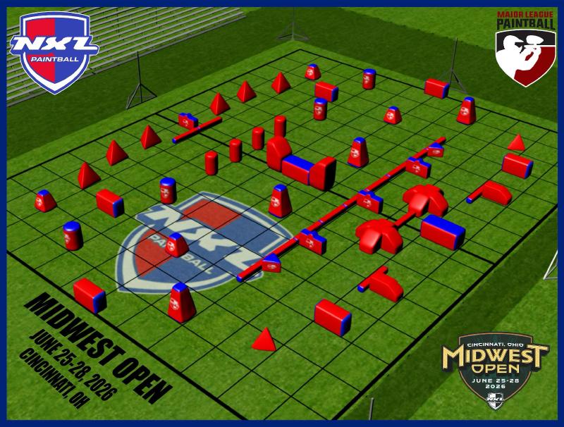 NXL Midwest Openin kentt&auml;layout julki 2026