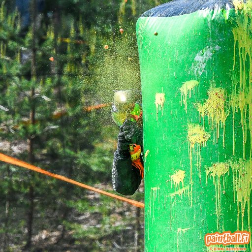 Paintball Breaking In The Air