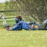 Dive to corner